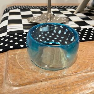 Blue lucite bangle bracelet